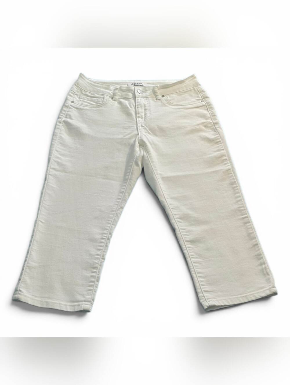 d.jeans White Crop Capri Pants Size 6